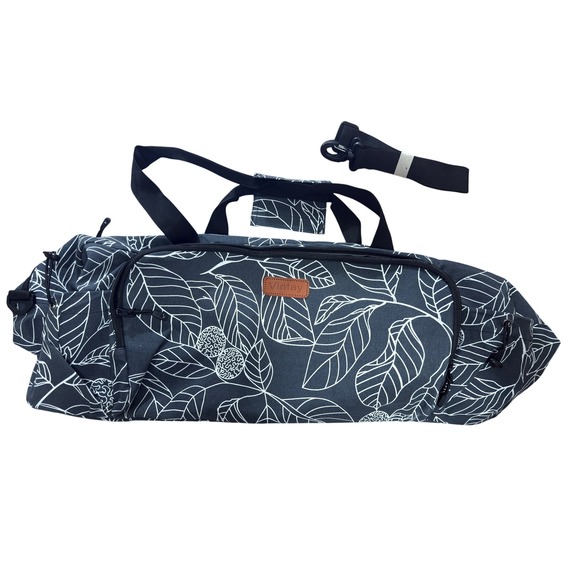 Womens Travel Duffel Bag Carry On Gym Tote Weekend Bag Leaf Print - Picture 1 of 8